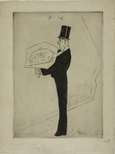 Der Dandy mit einem Blumenstrauß