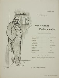 Theaterprogramm für Une Journée Parlementaire von Jean Louis Forain