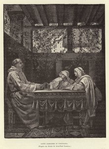 Heilige Radegunde und der Dichter Venantius Fortunatus, 6. Jahrhundert