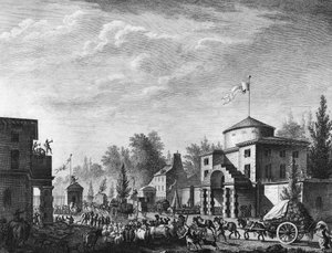 Freier Eintritt an der Barriere von Paris am 1. Mai von Jean Louis II (after) Prieur