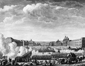 Französische Revolution: Der König versprach, am 6. Oktober nach Paris zu kommen von Jean Louis II (after) Prieur