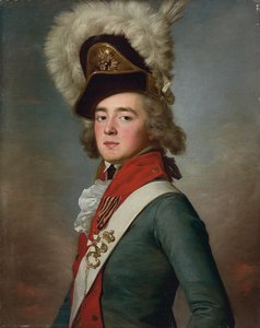 Porträt von Brigadier Valerian Aleksandrovich Zubov von Jean Louis Voille