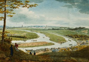 Blick auf Paris und die Seine von Saint-Cloud von Jean Lubin Vauzelle
