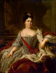 Porträt der Kaiserin Katharina I., 1684-1727, 1717 von Jean Marc Nattier