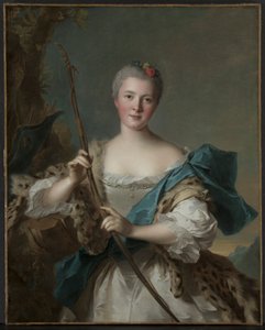 Porträt einer Frau als Diana von Jean Marc Nattier