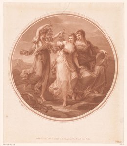 Schönheit (Bellezza) beraten von Vorsicht (Prudentia), weist die Versuchungen der Torheit (Pazzia) ab