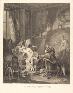 Das ehrliche Modell von Jean Michel Moreau and Jean Baptiste Blaise Simonet after Pierre Antoine Baudouin
