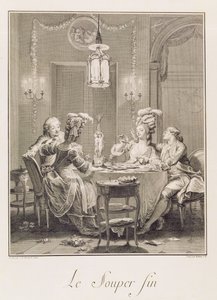 Das feine Abendessen (1781, graviert von I.S. Helman)