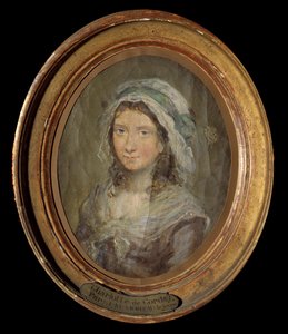 Porträt von Charlotte Corday (1768-1793) Gemälde von Moreau Le Jeune (1741-1814) 1793. von Jean Michel the Younger Moreau