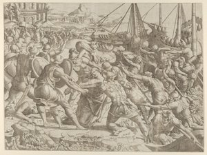 Die Entführung der Helena, 1535-55 von Jean Mignon