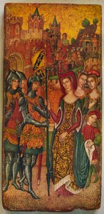 Ein nicht aufgezeichneter französischer Primitiver: Charles VII & Agnes Sorel: zugeschrieben Jean Mirail von Jean Miraillet