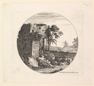 Die Ruinen links