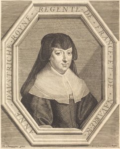 Anna von Österreich von Jean Morin after Philippe de Champaigne