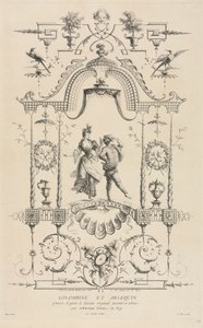 Columbine und Harlekin von Jean Moyreau