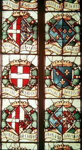 Heraldische Wappen im Zusammenhang mit Philibert von Savoyen, Ehemann der Stifterin Margarete von Österreich