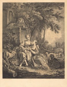 Die zwei Vertrauten von Jean Ouvrier after François Boucher
