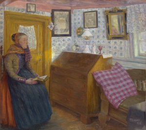 Bauernhausinterieur an einem Sonntag, 1895