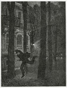 Fliehender Gefangener - Illustration aus Histoire d’un crime, 19. Jahrhundert