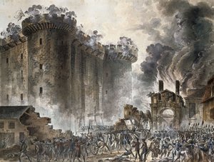 Der Sturm auf die Bastille am 14. Juli 1789 von Jean Pierre Laurent Houel