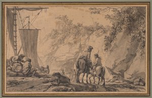 Figuren in einer Landschaft