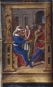 Pilatus wäscht seine Hände aus Lettres bâtardes, ca. 1490-1510 von Jean Poyet