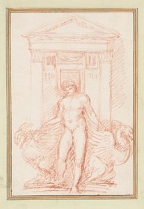 Türöffnung mit nackter Figur und geflügelten Kreaturen von Jean Robert Ango