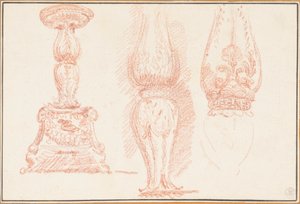 Studie von Balustern und Kandelabern von Jean Robert Ango