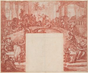Christus reinigt den Tempel (nach Luca Giordano) von Jean Robert Ango after Luca Giordano