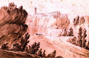 Ansicht der Stadt Bracciano, ca. 1810