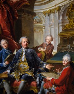 Monsieur Carre de Cande mit seinen drei Söhnen