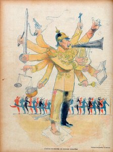 Wilhelm II. (1859-1941) (Kaiser Wilhelm II. deutscher Kaiser und König von Preußen) - der Mannorchester des europäischen Konzerts - Karikatur in „Le Rire“ vom 26. November 1898 - Karikatur von Jean Veber (1864-1928) von Jean Veber