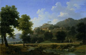 Italienische Landschaft von Jean Victor Bertin