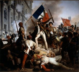Kämpfe am Hôtel de Ville, 28. Juli 1830 von Jean Victor Schnetz