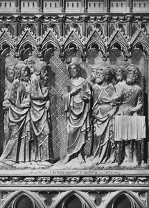 Kathedrale, Innenraum, Chorschranke, Jesus Christus erscheint den Aposteln, ca. 1340-51