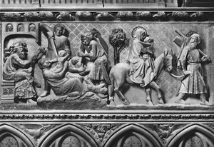Kathedrale, Innenraum, Chorschranke, Kindermord und Flucht nach Ägypten, ca. 1340-51