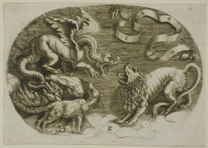 Löwe, Drache und Fuchs