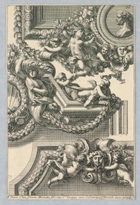 Entwurf für bemalte Rahmen, aus "Bordures de Tableau" von Jean le Pautre