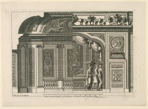 Entwurf für eine französische Alkove, aus "Alcoves à la Francoise" von Jean le Pautre