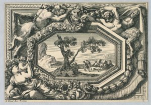 Tafel aus "Ornements de Paneaux" von Jean le Pautre