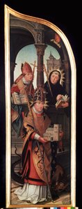 Linkes Panel des Triptychons der Verkündigung von Jean the Elder Bellegambe