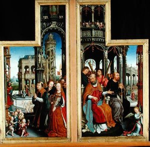 Polyptychon der Verherrlichung der Heiligen Dreifaltigkeit, Apostel und Märtyrer darstellend, 1509-16 von Jean the Elder Bellegambe