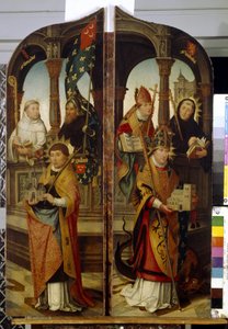 Heiliger Trudo und Heiliger Wilhelm (Seitenflügel eines Triptychons) von Jean the Elder Bellegambe