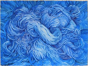 Wolle Kobaltblau, 2013 von Jeanne Maze