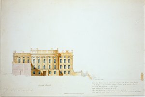 Entwurf für die Nordfassade, Chatsworth House von Jeffry Wyatville