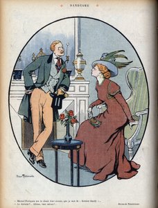 Dandysme: - Marcel Petitpain sagte mir gestern, dass ich der letzte Dandy bin... - Der letzte?... Komm schon, gut! Illustration von Jehan Testevuide. von Jehan Testevuide