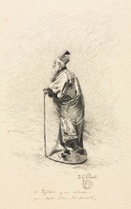 Studie für den Magier in Conte de Fée Geschichte einer Fee, 1800er von Jehan Georges Vibert