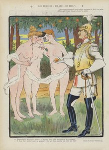 Die Musen von Roland von Berlin. Illustration für Le Rire von Jehan Testevuide
