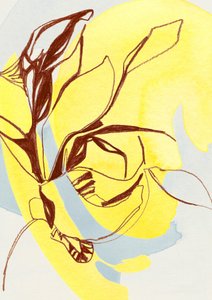 Sonnige botanische Abstraktion