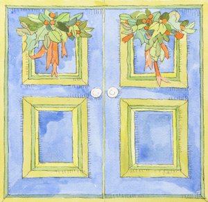 Weihnachtsschranktüren von Jennifer Abbott