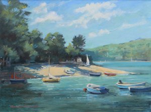 Fischerbucht Salcombe, 2016 von Jennifer Wright